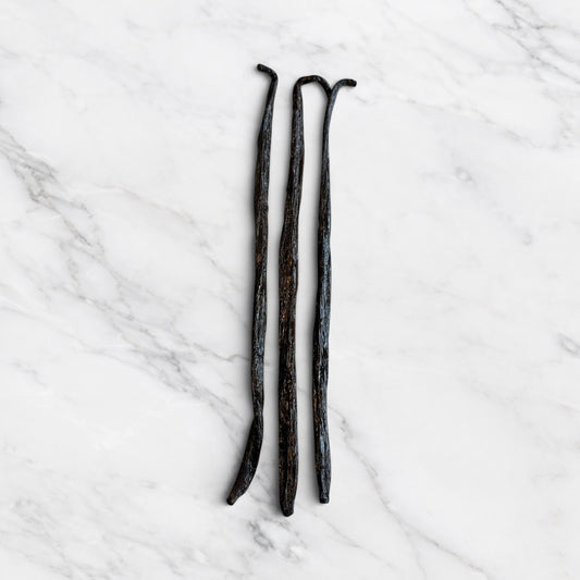 3 Bourbon Vanilla Beans from Madagascar (20 cm+)